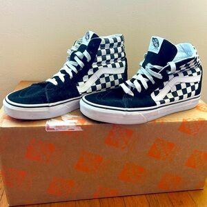 Checkerboard classic high-top vans
